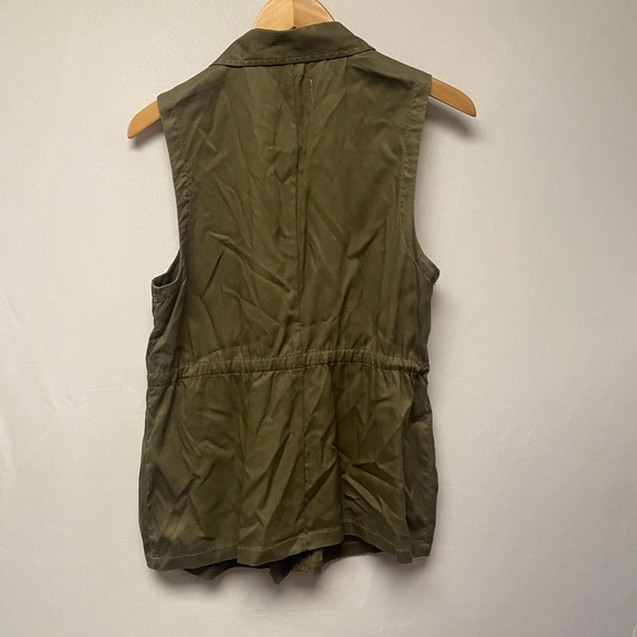 NWT American Eagle Outfitters Olive Green Utility Vest Jacket Moto Style Medium - Picture 5 of 8